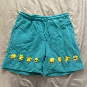 Sponge bob square pants shorts size small in blue